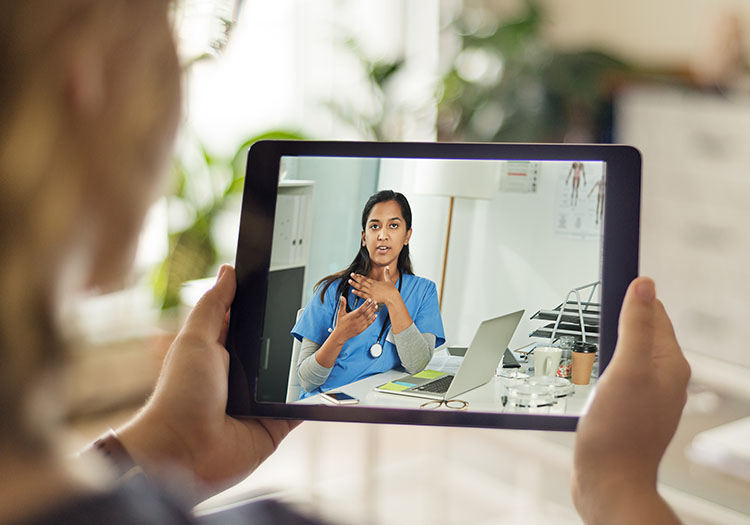 virtual doctor with patient